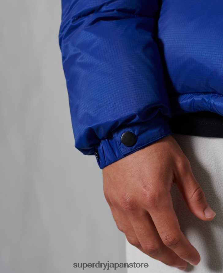 スポーツスタイルのコードダウンパファージャケット 男性 Superdry 衣類 青 2J62PZ1178