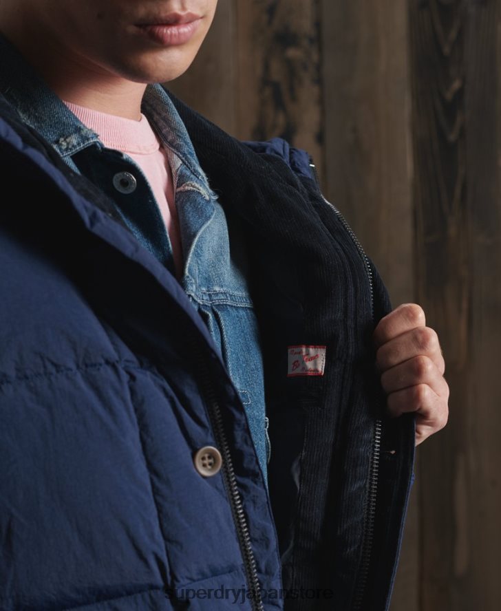 限定版ドライダウンパーカーコート 男性 Superdry 衣類 青 2J62PZ1180
