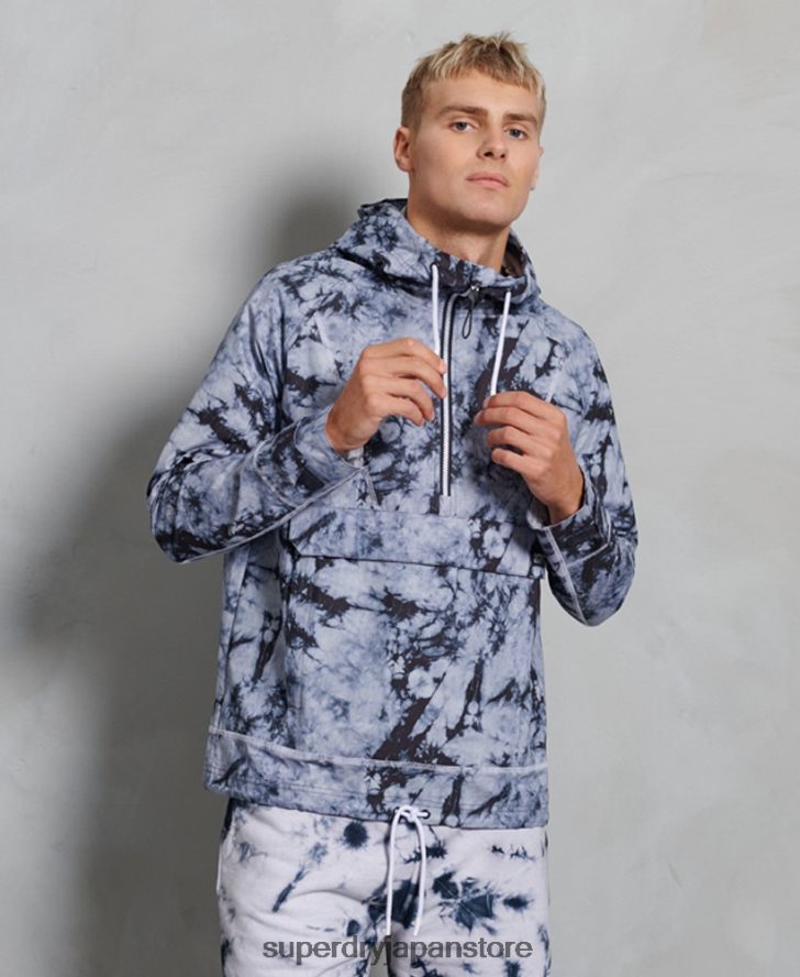 コントラストのあるオーバーヘッドジャケット 男性 Superdry 衣類 濃い灰色 2J62PZ1182