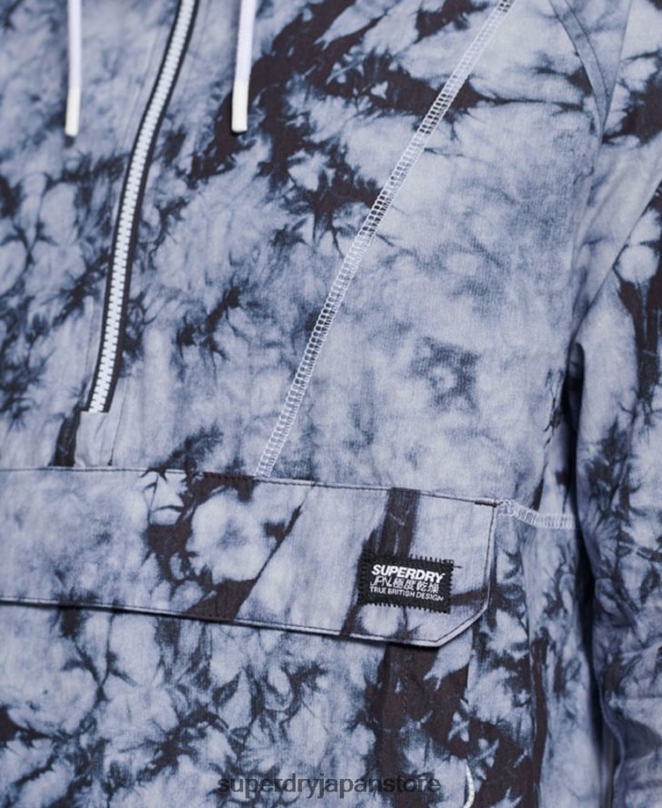 コントラストのあるオーバーヘッドジャケット 男性 Superdry 衣類 濃い灰色 2J62PZ1182