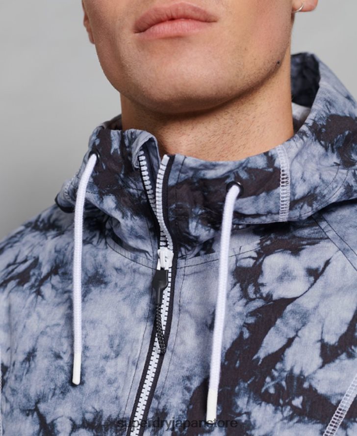 コントラストのあるオーバーヘッドジャケット 男性 Superdry 衣類 濃い灰色 2J62PZ1182