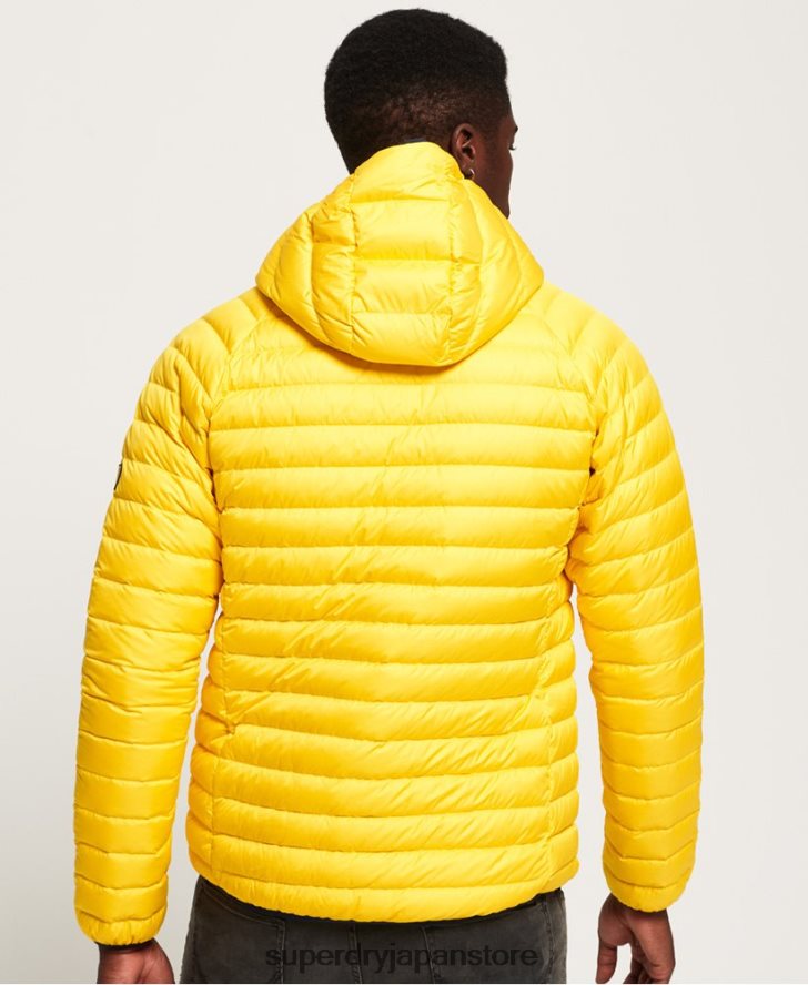 ダウンレーダーミックスキルティングジャケット 男性 Superdry 衣類 黄色 2J62PZ1183