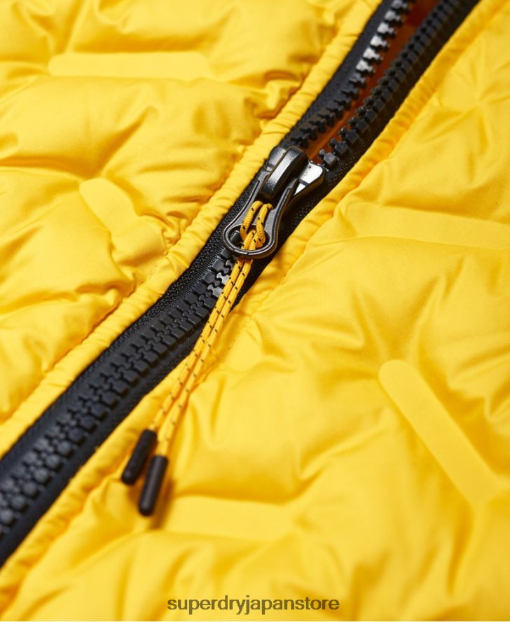 ダウンレーダーミックスキルティングジャケット 男性 Superdry 衣類 黄色 2J62PZ1183