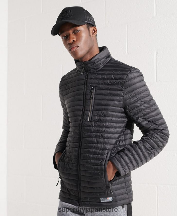 マイクロキルトパッカウェイフジジャケット 男性 Superdry 衣類 黒 2J62PZ1184