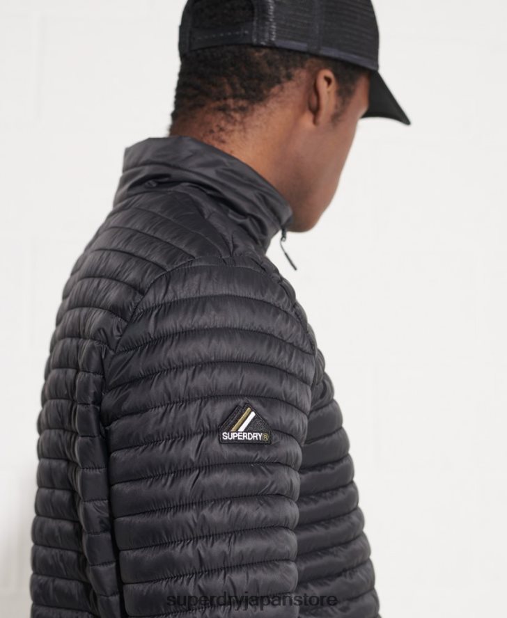 マイクロキルトパッカウェイフジジャケット 男性 Superdry 衣類 黒 2J62PZ1184