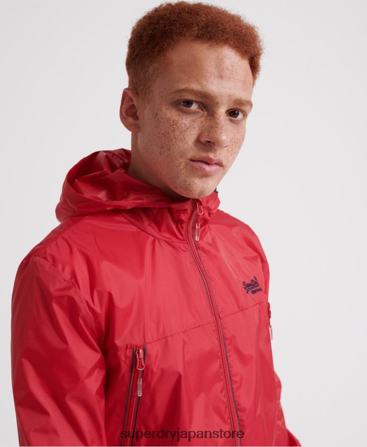 オフショアパッカブルカグール 男性 Superdry 衣類 赤 2J62PZ1186