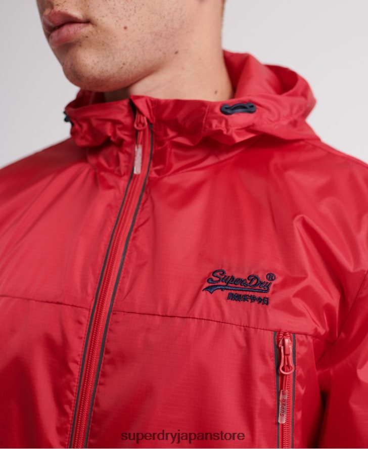 オフショアパッカブルカグール 男性 Superdry 衣類 赤 2J62PZ1186
