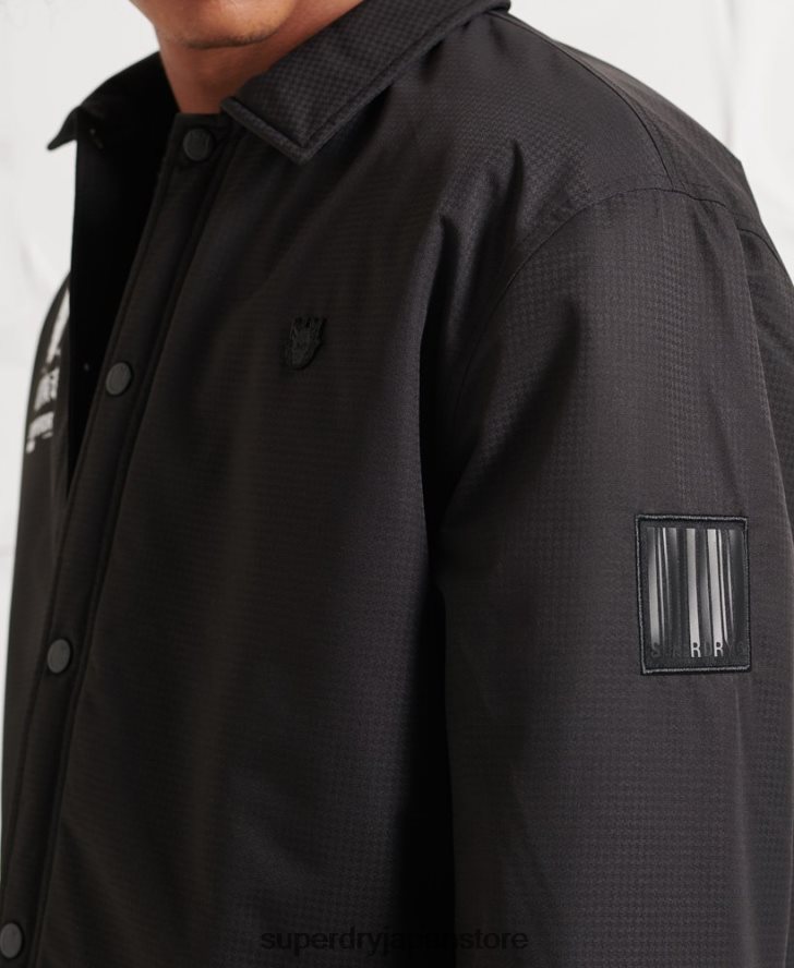 相手コーチジャケット 男性 Superdry 衣類 黒 2J62PZ1189