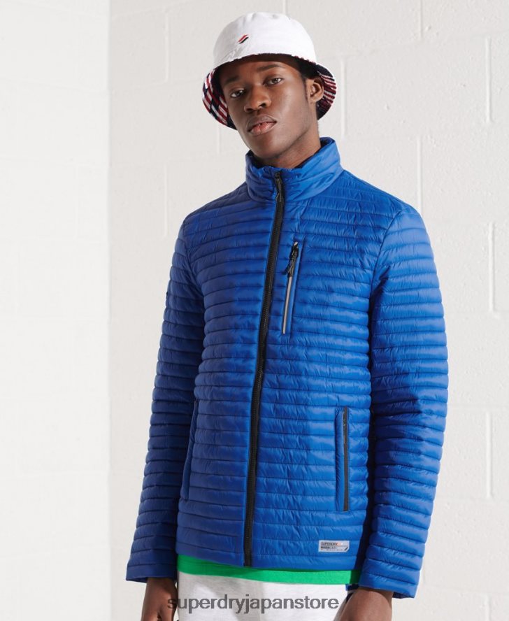 パッカウェイ フードなしフジジャケット 男性 Superdry 衣類 青 2J62PZ1191