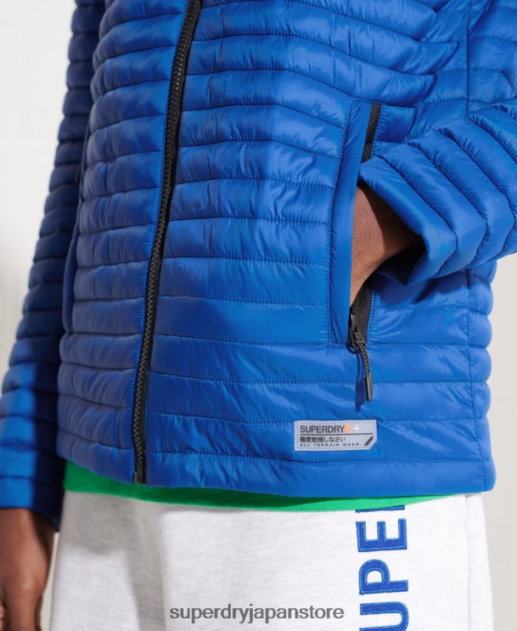 パッカウェイ フードなしフジジャケット 男性 Superdry 衣類 青 2J62PZ1191