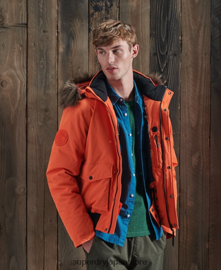 エベレスト ダウン スノー ボンバー ジャケット 男性 Superdry 衣類 オレンジ 2J62PZ1194