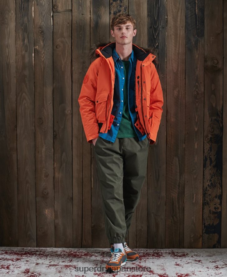 エベレスト ダウン スノー ボンバー ジャケット 男性 Superdry 衣類 オレンジ 2J62PZ1194