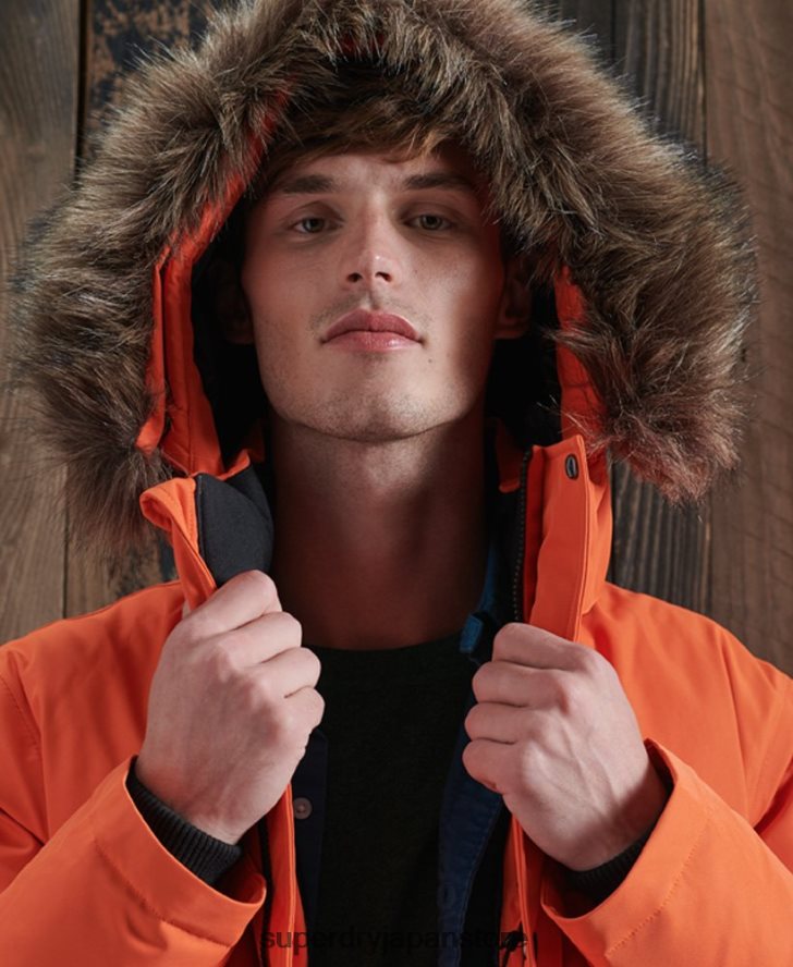エベレスト ダウン スノー ボンバー ジャケット 男性 Superdry 衣類 オレンジ 2J62PZ1194