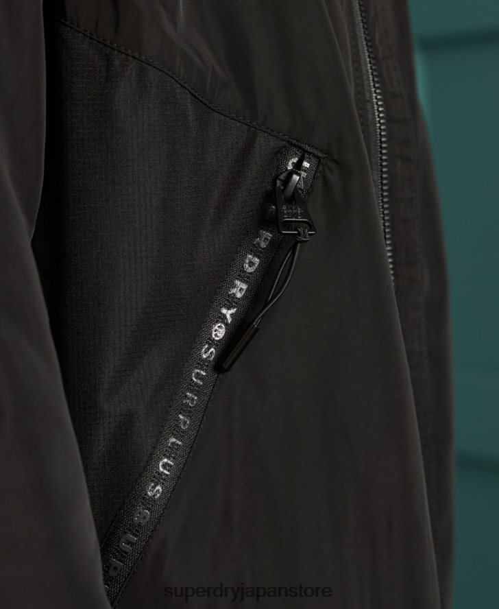 サープラスグッズ フライウェイトボンバージャケット 男性 Superdry 衣類 黒 2J62PZ1196
