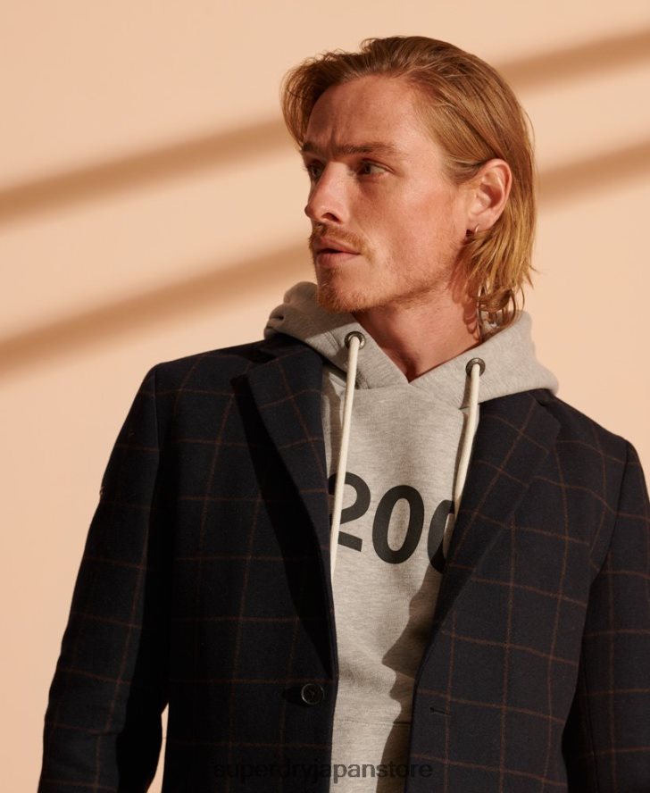 ファンデーションウールコート 男性 Superdry 衣類 海軍 2J62PZ1197