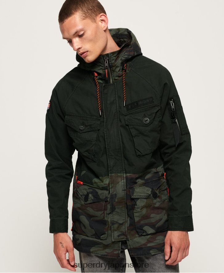 ルーキー パンサー エレベーテッド パーカー ジャケット 男性 Superdry 衣類 緑 2J62PZ1199