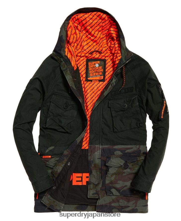 ルーキー パンサー エレベーテッド パーカー ジャケット 男性 Superdry 衣類 緑 2J62PZ1199