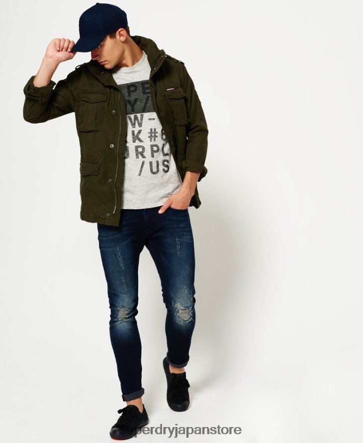 ルーキーヘビーウェザーフィールドジャケット 男性 Superdry 衣類 緑 2J62PZ1204