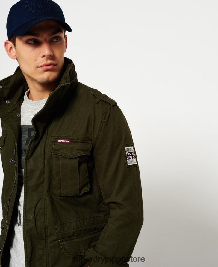 ルーキーヘビーウェザーフィールドジャケット 男性 Superdry 衣類 緑 2J62PZ1204