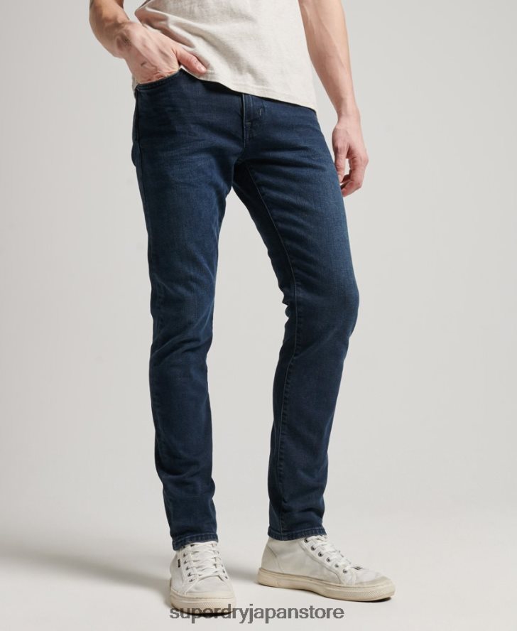 オーガニックコットンスリムジーンズ 男性 Superdry 衣類 濃紺 2J62PZ1205
