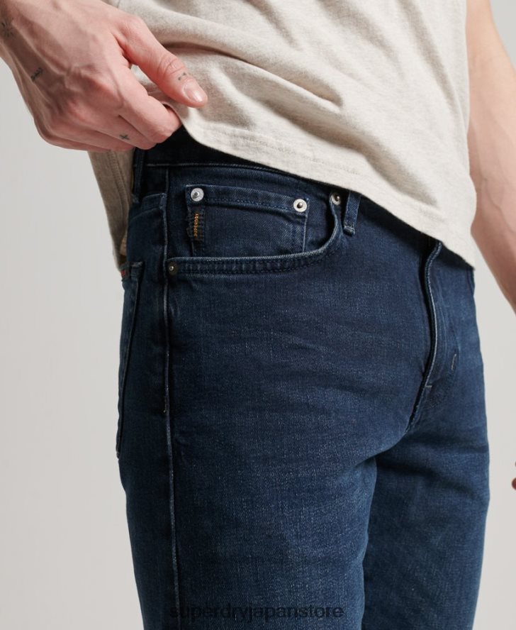 オーガニックコットンスリムジーンズ 男性 Superdry 衣類 濃紺 2J62PZ1205