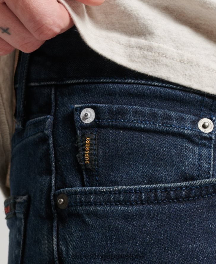 オーガニックコットンスリムジーンズ 男性 Superdry 衣類 濃紺 2J62PZ1205