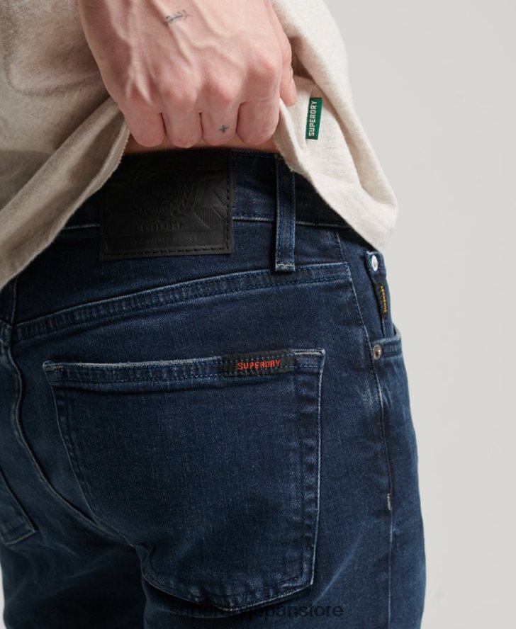 オーガニックコットンスリムジーンズ 男性 Superdry 衣類 濃紺 2J62PZ1205