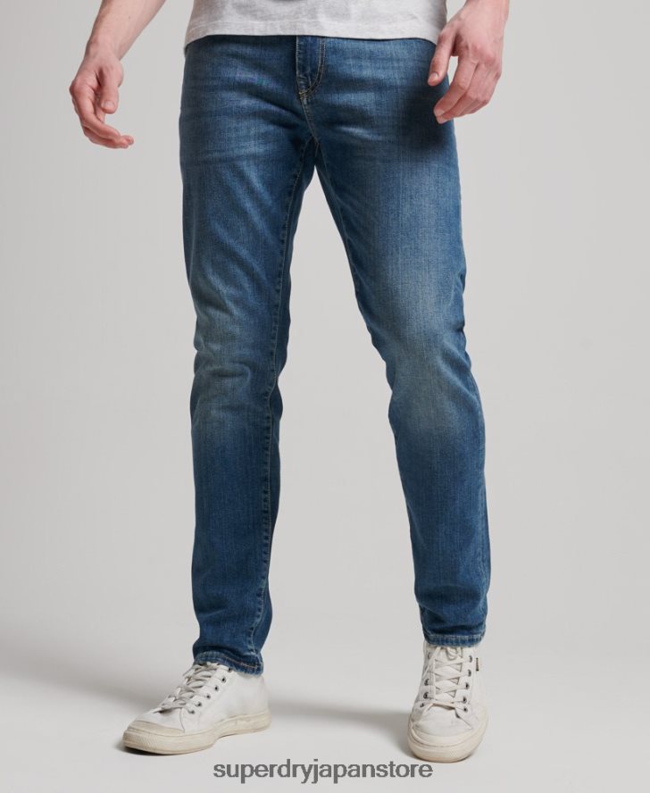 オーガニックコットンスリムジーンズ 男性 Superdry 衣類 青 2J62PZ1207