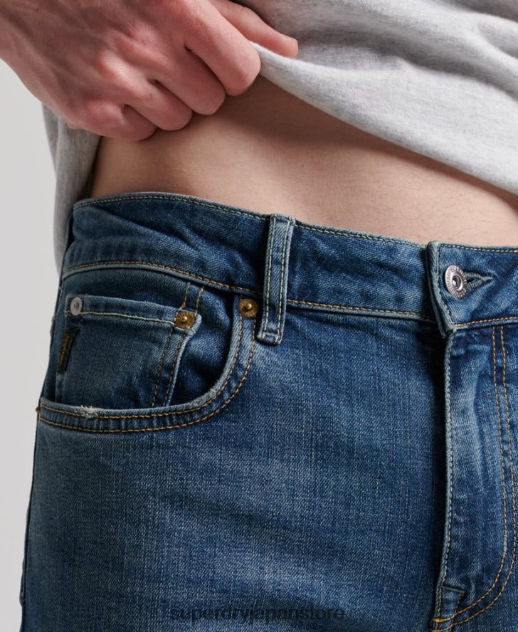 オーガニックコットンスリムジーンズ 男性 Superdry 衣類 青 2J62PZ1207