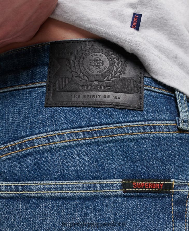 オーガニックコットンスリムジーンズ 男性 Superdry 衣類 青 2J62PZ1207