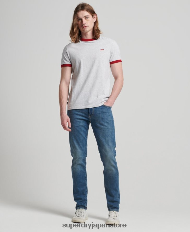 オーガニックコットンスリムジーンズ 男性 Superdry 衣類 青 2J62PZ1207