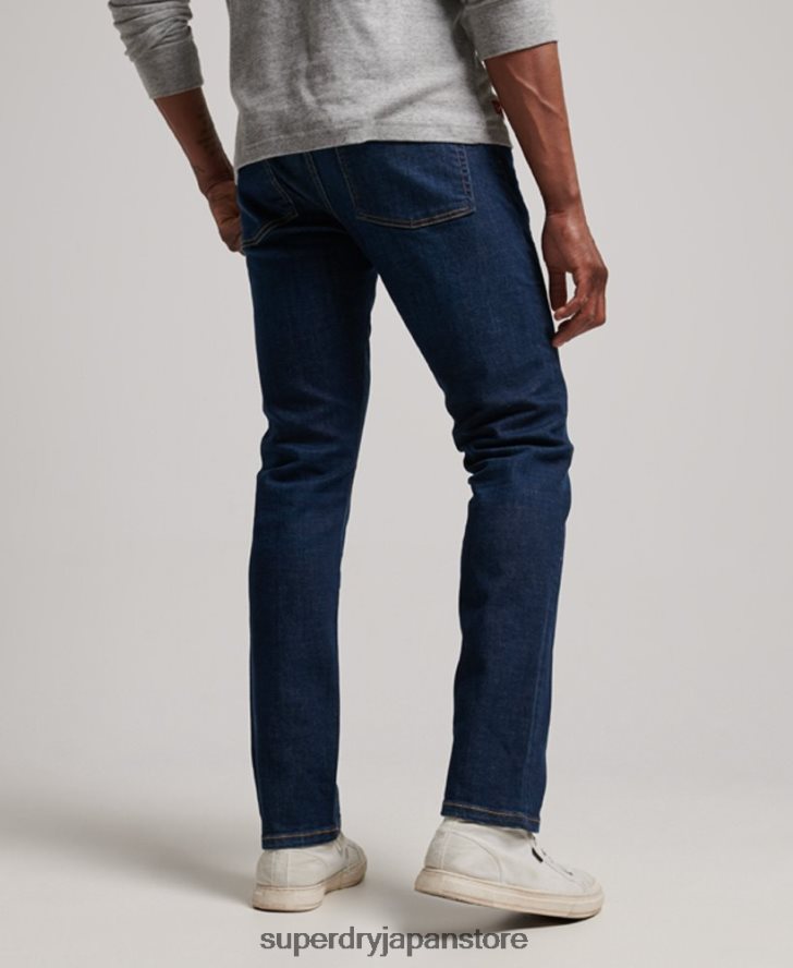 オーガニックコットン スリムストレートジーンズ 男性 Superdry 衣類 青 2J62PZ1208