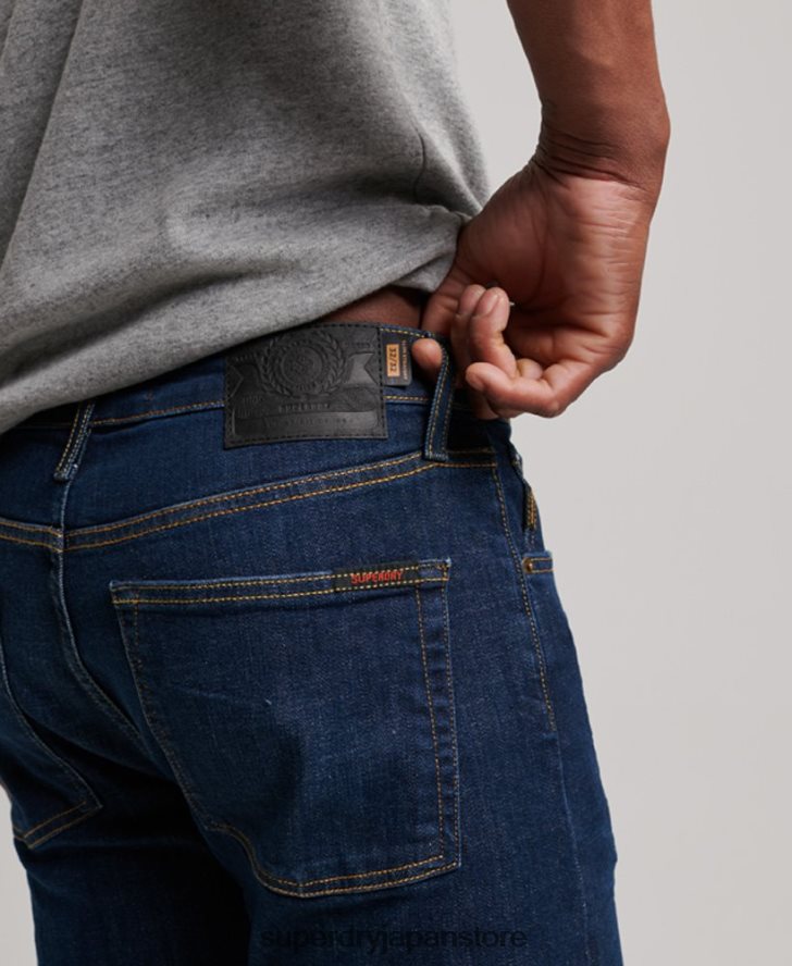 オーガニックコットン スリムストレートジーンズ 男性 Superdry 衣類 青 2J62PZ1208