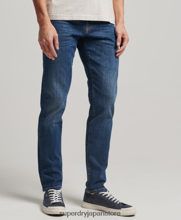 オーガニックコットンスリムジーンズ 男性 Superdry 衣類 青 2J62PZ1209
