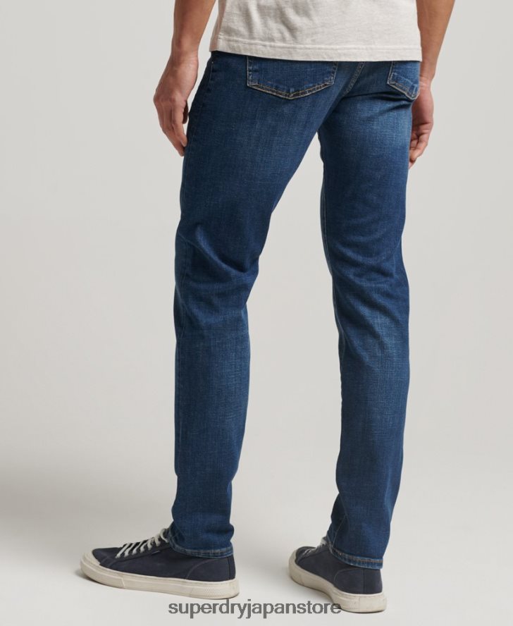 オーガニックコットンスリムジーンズ 男性 Superdry 衣類 青 2J62PZ1209