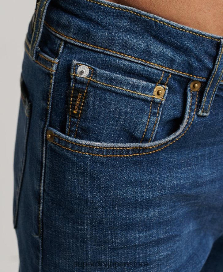 オーガニックコットンスリムジーンズ 男性 Superdry 衣類 青 2J62PZ1209