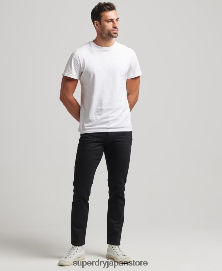 オーガニックコットンスリムジーンズ 男性 Superdry 衣類 黒 2J62PZ1212