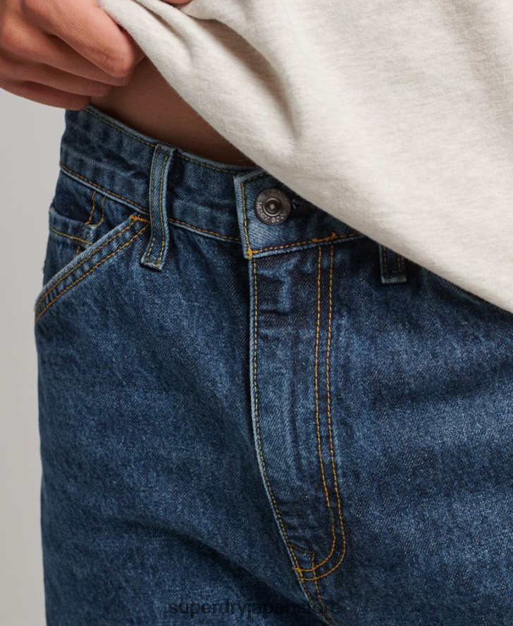 オーガニックコットン カーペンター ジーンズ 男性 Superdry 衣類 濃紺 2J62PZ1215