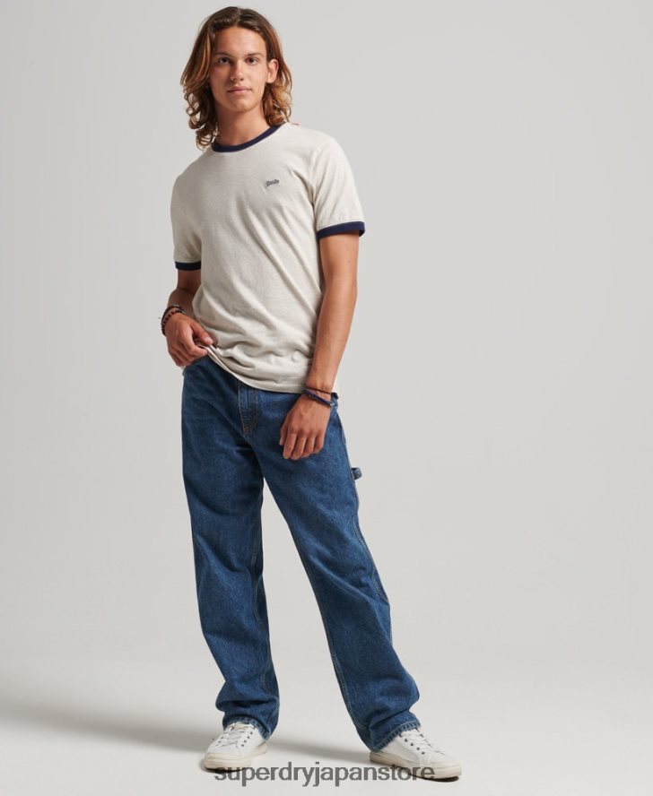 オーガニックコットン カーペンター ジーンズ 男性 Superdry 衣類 濃紺 2J62PZ1215