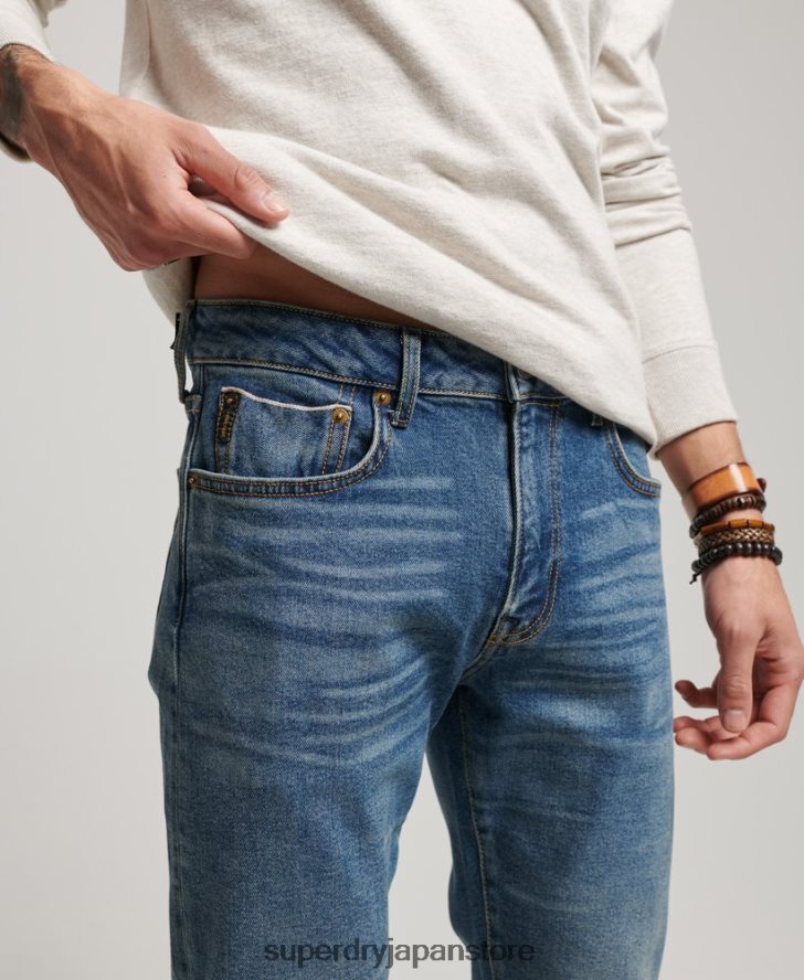 マーチャント ストア - オーガニック スリム ジーンズ 男性 Superdry 衣類 青 2J62PZ1217