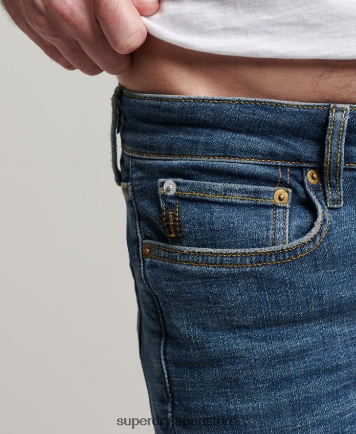 ヴィンテージスキニージーンズ 男性 Superdry 衣類 青 2J62PZ1218