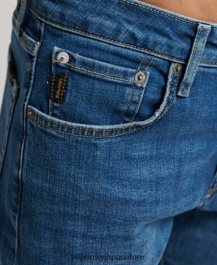 オーガニックコットンスリムジーンズ 男性 Superdry 衣類 ライトブルー 2J62PZ1220