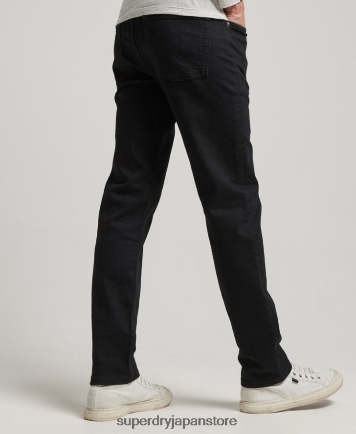 オーガニックコットン スリムストレートジーンズ 男性 Superdry 衣類 黒 2J62PZ1222