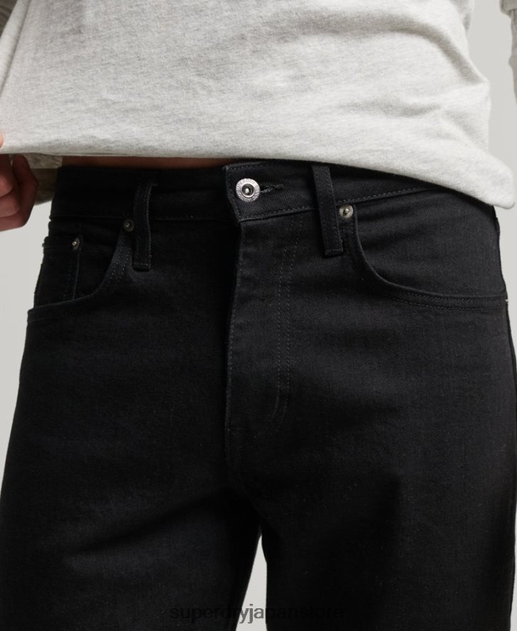オーガニックコットン スリムストレートジーンズ 男性 Superdry 衣類 黒 2J62PZ1222