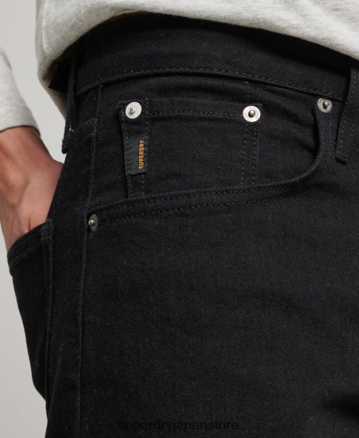 オーガニックコットン スリムストレートジーンズ 男性 Superdry 衣類 黒 2J62PZ1222