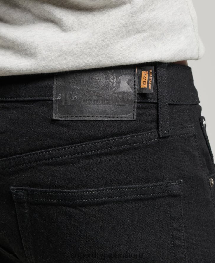 オーガニックコットン スリムストレートジーンズ 男性 Superdry 衣類 黒 2J62PZ1222
