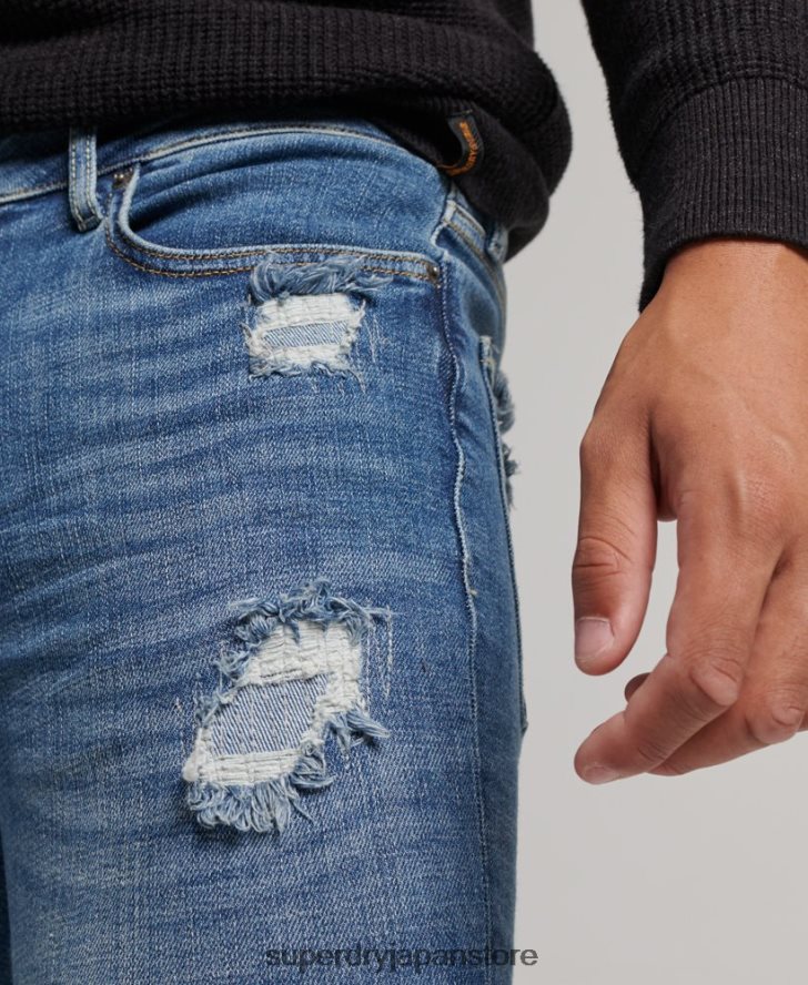 ヴィンテージスキニージーンズ 男性 Superdry 衣類 ライトブルー 2J62PZ1223