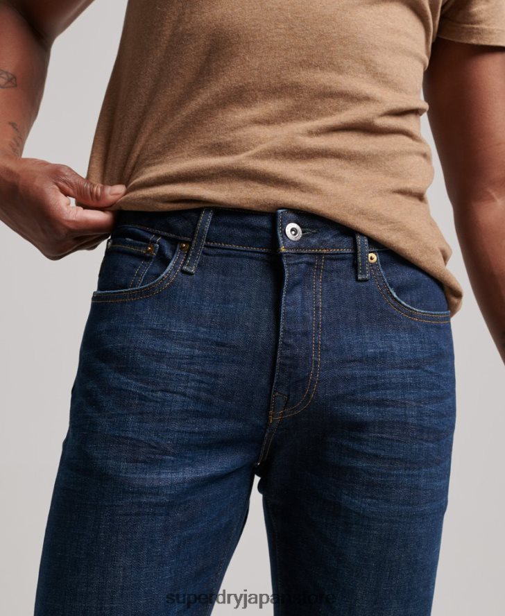 オーガニックコットンスリムジーンズ 男性 Superdry 衣類 青 2J62PZ1224