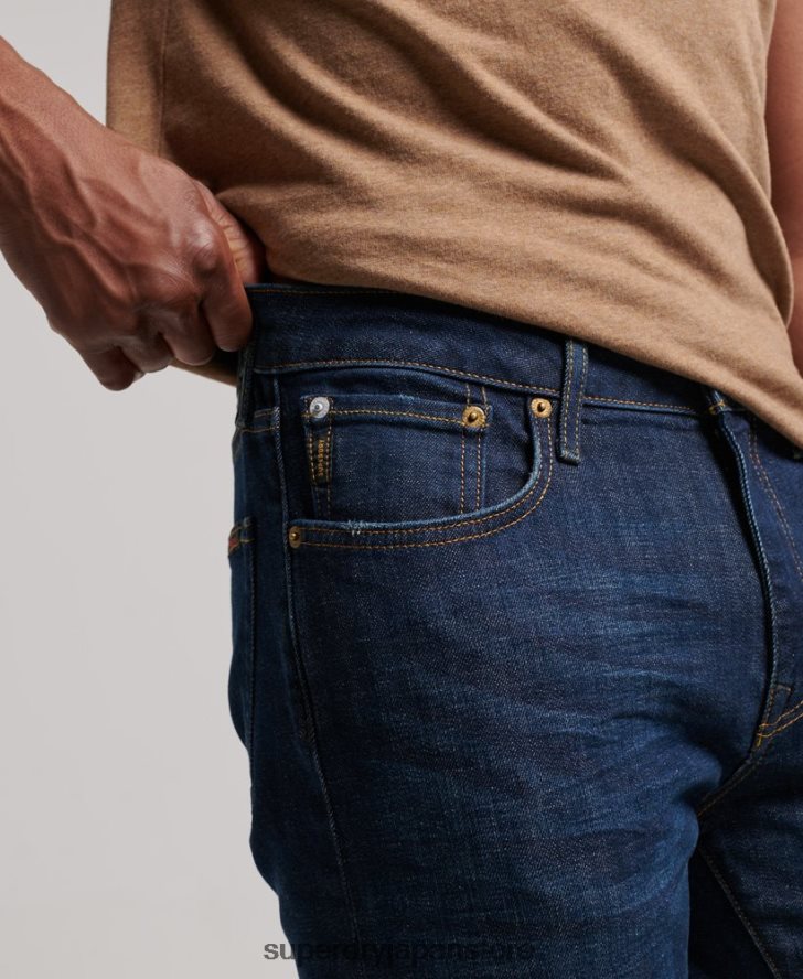 オーガニックコットンスリムジーンズ 男性 Superdry 衣類 青 2J62PZ1224