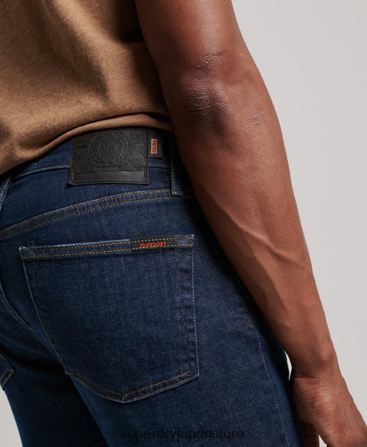 オーガニックコットンスリムジーンズ 男性 Superdry 衣類 青 2J62PZ1224